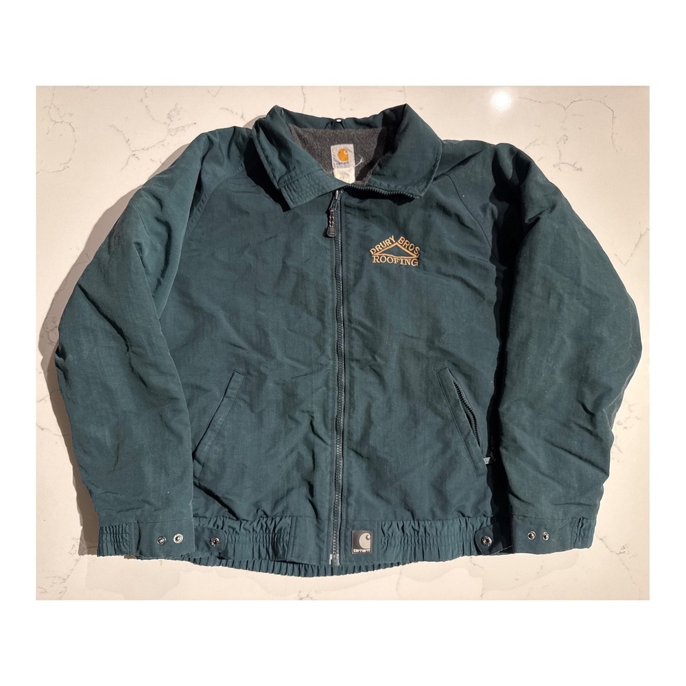 Carhartt Lined Canvas Bomber Jacket Green